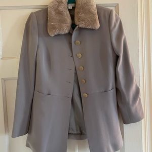 Barney’s New York fur collar jacket